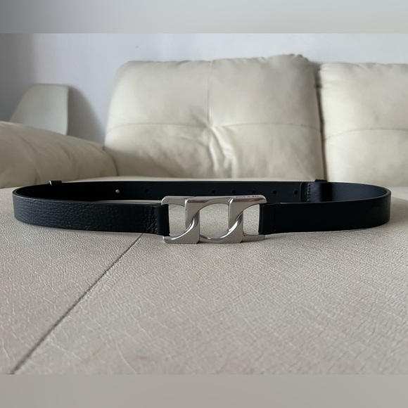 rag & bone Olympus Belt Black with Silver Buckle - Picture 8 of 11